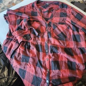 Buffalo check baby doll tunic